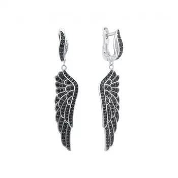 Серебряные серьги с фианитами