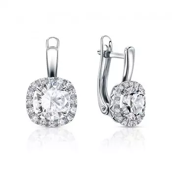 Серебряные серьги с фианитами