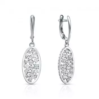 Серебряные серьги с фианитами