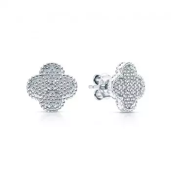 Серебряные серьги с фианитами