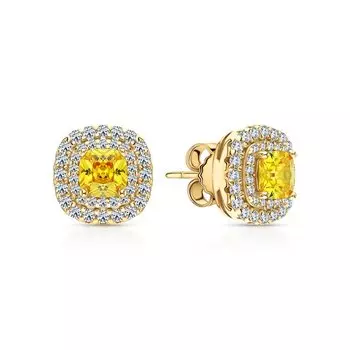 Серебряные серьги с фианитами