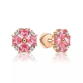 Серебряные серьги с фианитами