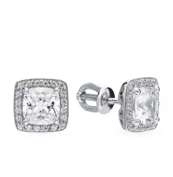 Серебряные серьги с фианитами