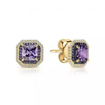 Серебряные серьги с фианитами