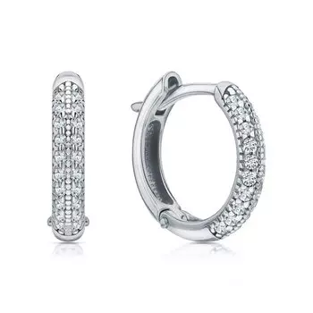 Серебряные серьги с фианитами