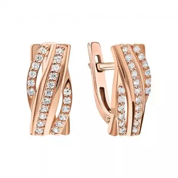 Серебряные серьги с фианитами