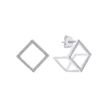 Серебряные серьги с фианитами