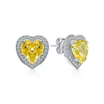 Серебряные серьги с фианитами