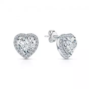 Серебряные серьги с фианитами