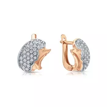 Серебряные серьги с фианитами