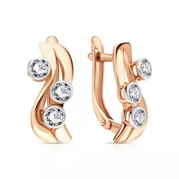 Серебряные серьги с фианитами