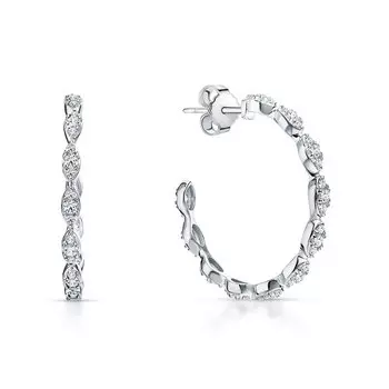 Серебряные серьги с фианитами