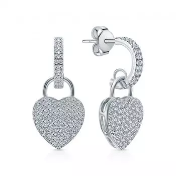 Серебряные серьги с фианитами