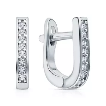 Серебряные серьги с фианитами