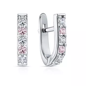 Серебряные серьги с фианитами