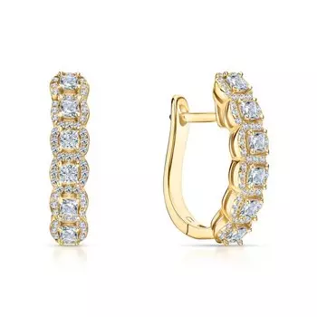 Серебряные серьги с фианитами