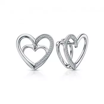 Серебряные серьги с фианитами