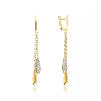 Серебряные серьги с фианитами