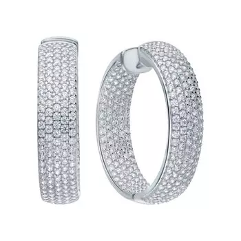 Серебряные серьги с фианитами