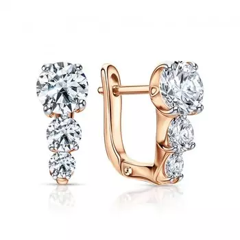 Серебряные серьги с фианитами