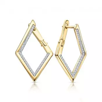 Серебряные серьги с фианитами