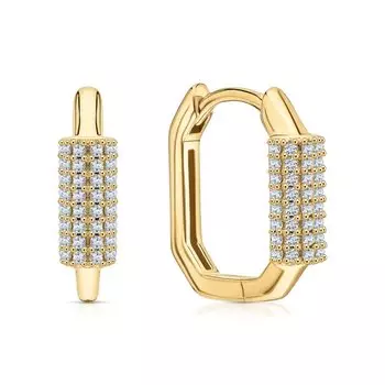 Серебряные серьги с фианитами