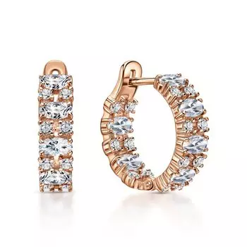 Серебряные серьги с фианитами