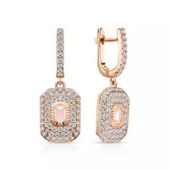 Серебряные серьги с фианитами