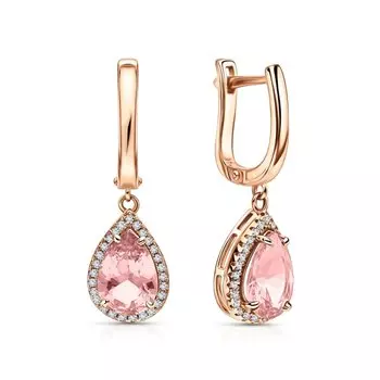 Серебряные серьги с фианитами