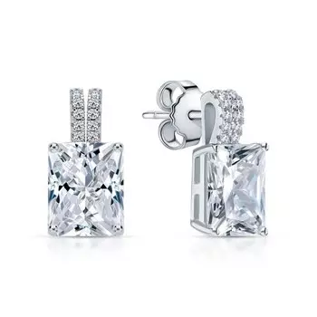 Серебряные серьги с фианитами