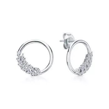 Серебряные серьги с фианитами