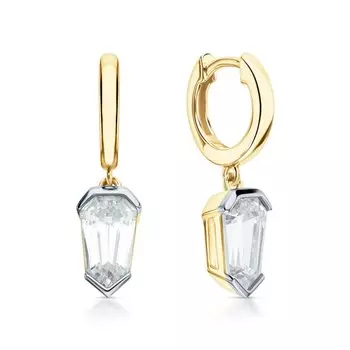 Серебряные серьги с фианитами