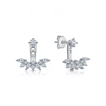 Серебряные серьги с фианитами