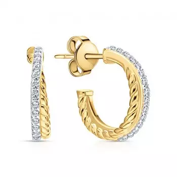 Серебряные серьги с фианитами