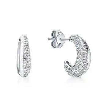 Серебряные серьги с фианитами