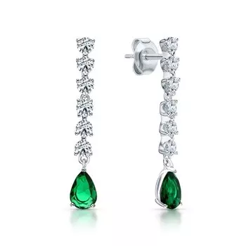 Серебряные серьги с фианитами