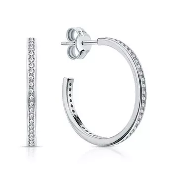 Серебряные серьги с фианитами