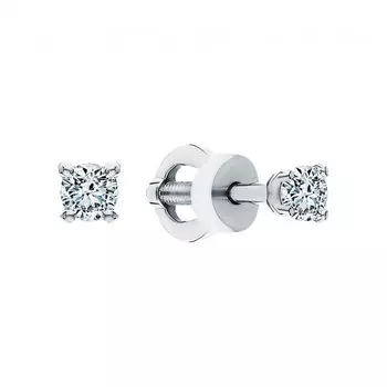 Серебряные серьги с фианитами