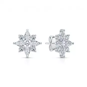 Серебряные серьги с фианитами