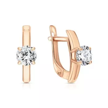 Серебряные серьги с фианитами