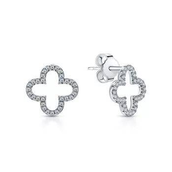 Серебряные серьги с фианитами