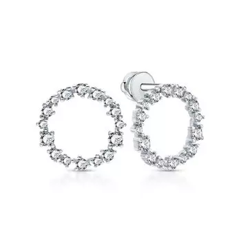 Серебряные серьги с фианитами