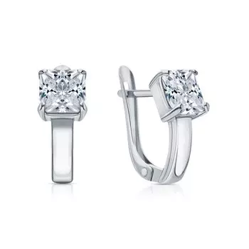 Серебряные серьги с фианитами