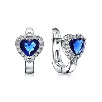 Серебряные серьги с фианитами