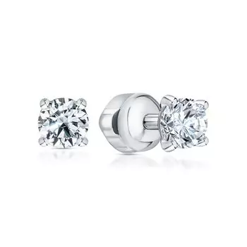 Серебряные серьги с фианитами