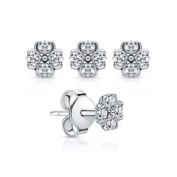 Серебряные серьги с фианитами