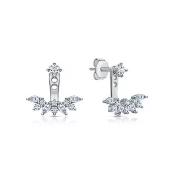 Серебряные серьги с фианитами