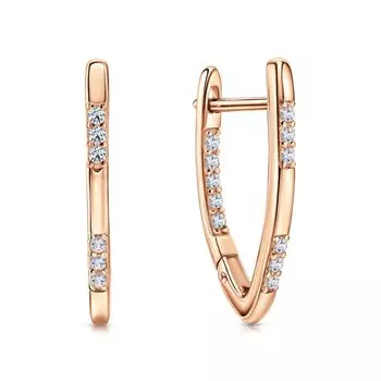 Серебряные серьги с фианитами