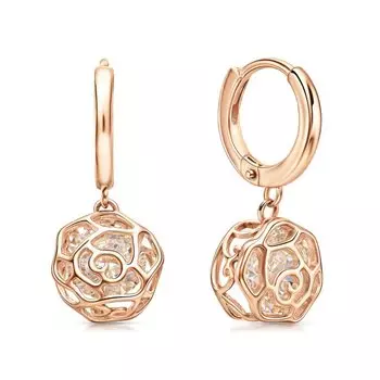 Серебряные серьги с фианитами