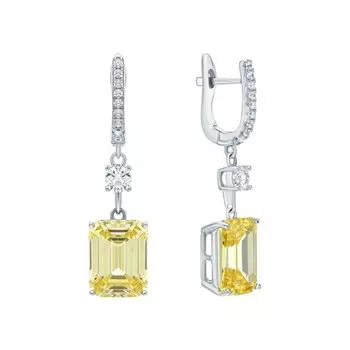 Серебряные серьги с фианитами